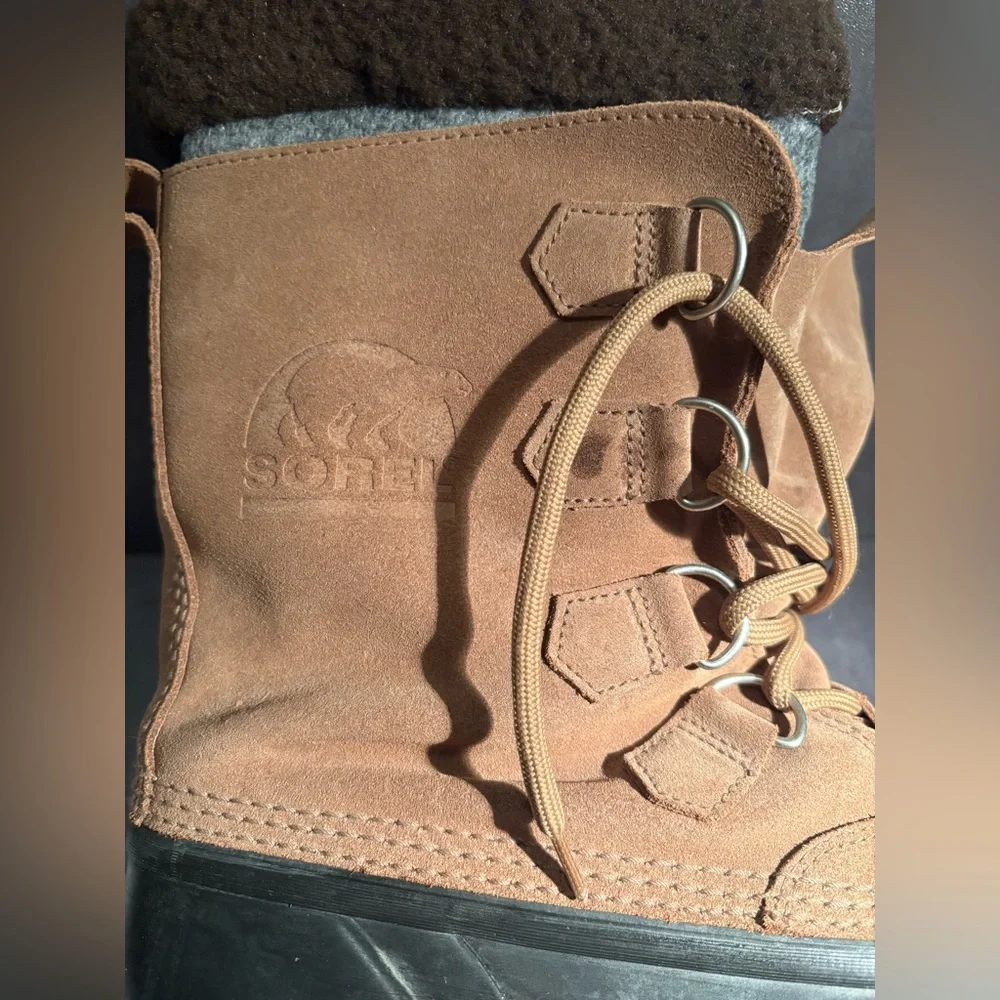Sorel Tan and Black Winter Boots Size 10
